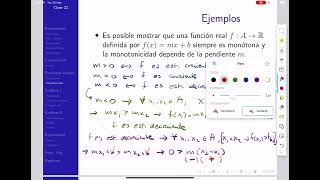 M1 Clase 222 Monotonicidad de funciones [upl. by Luehrmann662]