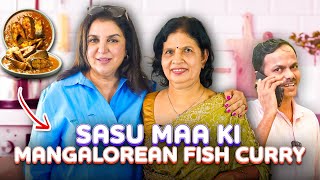 Sasu Maa Cooks Mangalorean Fish Curry For Me First Time In 20 Years  FarahKhanK [upl. by Nitnert]