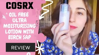 COSRX Oil Free Ultra Moisturizing Lotion with Birch Sap  REVIEW [upl. by Rehctaht]