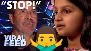 Simon Cowell STOPS Audition Watch What Happens To This Nervous Kid Singer Next  Viral Feed [upl. by Lenehc79]