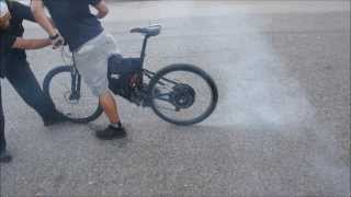 HPC Burn Rubber Not Gas 100MPH Electric Bike Burnouts [upl. by Nileuqay467]