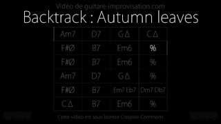 Autumn leaves  Les feuilles mortes 120 bpm  Backing track [upl. by Lareneg]