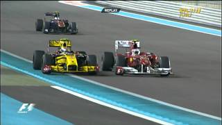 Fernando Alonso Waving Vitaly Petrov In Abu Dhabi 2010 HDmp4 [upl. by Weintrob658]