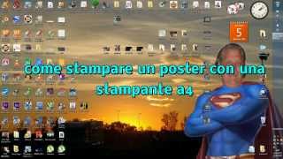 tutorial stampare poster con stampante A4 [upl. by Galang960]