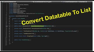 Tutorial Cara Convert Datatable To List di C Net Framework [upl. by Lashonde]