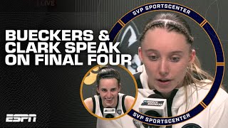 Caitlin Clark amp Paige Bueckers react to Iowa vs UConn in the Final Four  SC with SVP [upl. by Strait708]