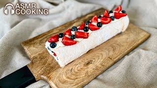 Meringue roulade that tastes like a light sweet cloud  Berry Meringue Roll Recipe [upl. by Maffa747]