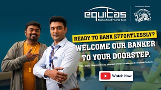 Equitas Express Bike Banker  Banker on wheels  Equitas Small Finance Bank  Chennai Super Kings [upl. by Eineg]