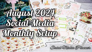 Plan with Me August 2024 Monthly Setup  Practical Paper Co Petite Social Media Planner [upl. by Refenej756]