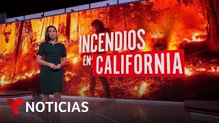 Reportan al menos 18 incendios en California y casi 890000 acres consumidos  Noticias Telemundo [upl. by Uy]