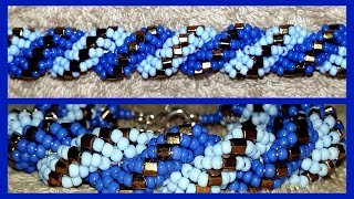 Bracelet double spiral  spiral stitch [upl. by Nafis]