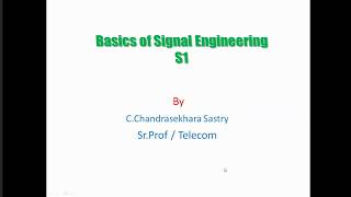 BASICS OF SIGNAL ENGINEERING Shri C CHANDRASEKHARA Sastry IRISET [upl. by Aliahkim]