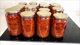 Ajvar Shtëpie Tradicional hap pas hapit  Traditional Red Pepper Relish [upl. by Annailuj]