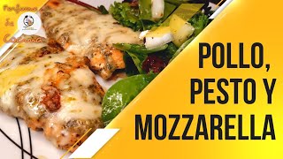 PECHUGA DE POLLO CON PESTO Y MOZZARELLA Receta Facil [upl. by Lombardy217]