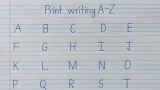 How to write print handwriting capital letters  Uppercase letters  Print handwriting practice [upl. by Lehcear29]