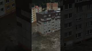 Storm Brings Heavy Flooding to Northern Town in Czech Republic [upl. by Gosney955]