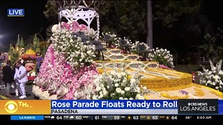 Rose Parade floats ready to roll [upl. by Thomasine374]