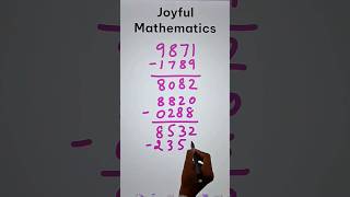 Joyful Maths II Magic Number 6174 II Kaprekars Constant youtubeshorts magic joyful numbers [upl. by Herates]