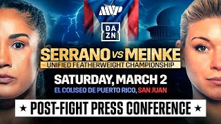 AMANDA SERRANO VS NINA MEINKE amp JAKE PAUL VS RYAN BOURLAND POST FIGHT PRESS CONFERENCE LIVESTREAM [upl. by Kylynn546]