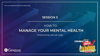 How to Combat the CostofLiving Crisis  Session 5 How to Manage Your Mental Health [upl. by Ambrosio]