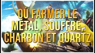 Les meilleurs spots pour farm les minerais Métal charbon souffre quartz sur PALWORLD [upl. by Esinereb]