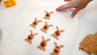 PERFECT FOR A CHILDRENS PARTY Homemade Bear Barney Sand Cookies with Nuts [upl. by Martelle]