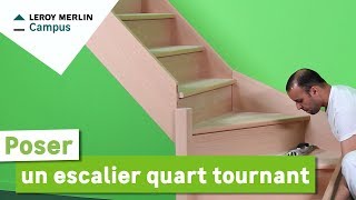 Comment poser un escalier quart tournant [upl. by Arde547]