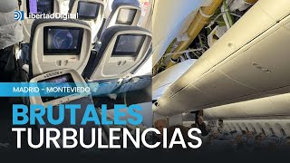 Decenas de lesionados por turbulencias en un vuelo Madrid  Monteviedo [upl. by Itsrik433]