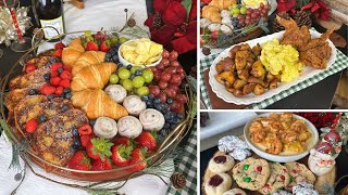 Christmas Brunch Recipes amp Set Up 🎄Brunch Board w Eggnog French Toast Shrimp amp Grits And More [upl. by Akibma296]