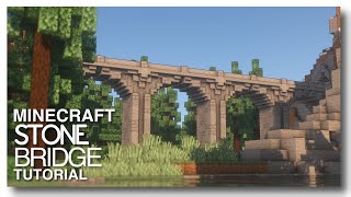 Minecraft How to Build a Medieval Stone Bridge [upl. by Gerta671]