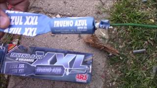 Trueno AZUL super XXL Pirotecnia ARS SL FallasValencia 2017 fireworks vuurwerk [upl. by Zobe]