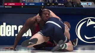 184 LBS 1 Bo Nickal Penn State vs 2 Myles Martin Ohio State  Big Ten Wrestling [upl. by Rorke656]