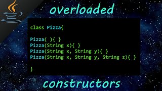 Java overloaded constructors 🍕 [upl. by Airlee]