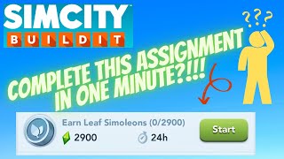 SimCity Build it  Earn 2900 Leaf Simoleons in One Minute [upl. by Alliuqaj]