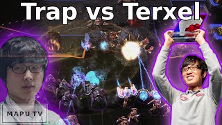 UNLUCKY  Trap vs Terxel  Bo3  StarCraft 2 [upl. by Ileane]