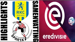 RKC Waalwijk vs Sparta Rotterdam 12 Samenvatting  Eredivisie 20242025 [upl. by Cunningham]