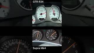 GTR R34 RB26 vs Supra Mk4 2JZ jdm gtr supramk4 viral [upl. by Urbani845]