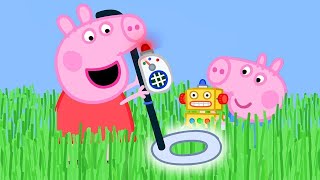 Kids TV amp Stories 🌟NEW SEASON 🌟Peppa Pig Uses a Metal Detector to Find Georges Key [upl. by Cassil781]