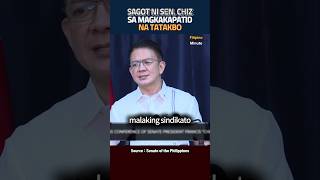 SAGOT NI CHIZ SA MAGKAKAPATID NA TATAKBO PHVote election politicaldynasties [upl. by Halyak962]