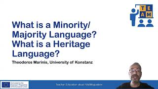 121 What is a minoritymajority language What is a heritage language [upl. by Ecirrehs]