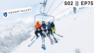 my first time skiing SQUAW VALLEY in 2021  vanlife california [upl. by Quintessa]