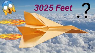 How to make a jet Fighter paper Airplane that fly far [upl. by Clougher]