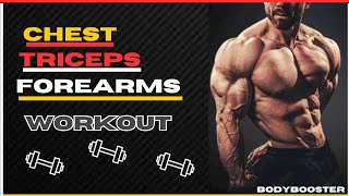 upper body workout  full upper body workout chesttricepsforearms  bodybooster [upl. by Onairda]