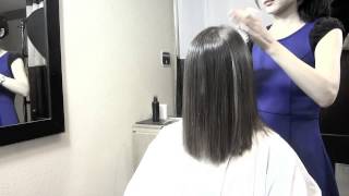 Dry Hair Cut  Natural Long Bob [upl. by Aianat58]