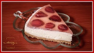 PIZZA STROBERI CHEESECAKE  Takjil Mewah NoOven NoGelatin ☆ UNBAKED PIZZA STRAWBERRY CHEESECAKE [upl. by Season]