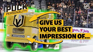 NHL Stars Do Their Best Zamboni Impression  Puck Personality [upl. by Schuman]