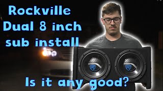 Rockville RV82A 800 Watt Dual 8 Inch Kit Install With Dual XDM17BT  2002 Honda Civic Build Pt 14 [upl. by Arteid]