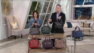 orYANY Pebble Leather Satchel  Alexis on QVC [upl. by Arataj]