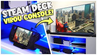 MELHOR QUE NINTENDO SWITCH Como ligar o Steam Deck na TV usando uma DOCK [upl. by Maice]