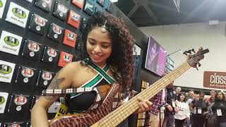 Mohini Dey killin it at the SIT booth 2019 NAMM [upl. by Solegnave]